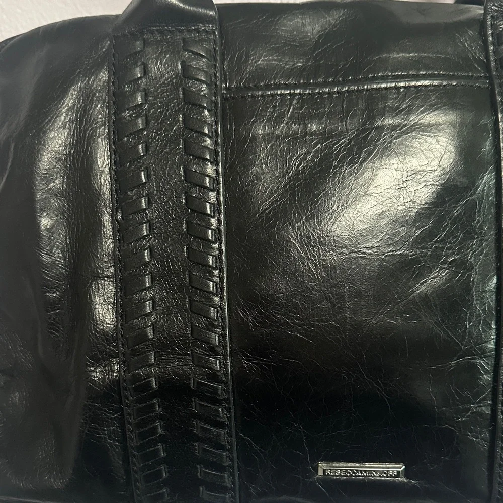 Rebecca Minkoff Vanity Zip Black Leather Satchel - Picture 3 of 16